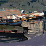 Boats on a mooring, sketch