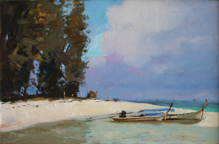 Современный художник Эдуард Аниконов, картина - Лодки Тай
