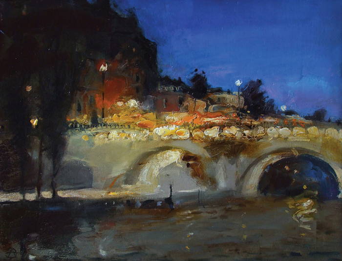 Современный художник Эдуард Аниконов, картина - Мост Парижа