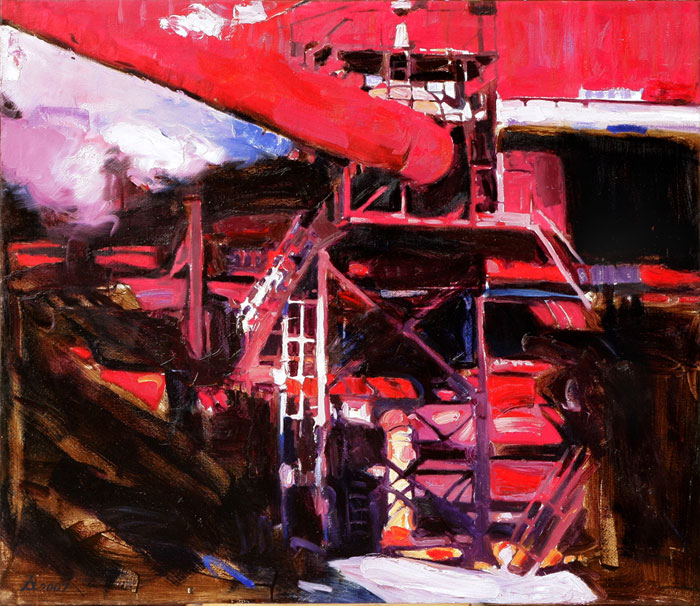 Современный художник Эдуард Аниконов, картина - Промышленный пейзаж 1